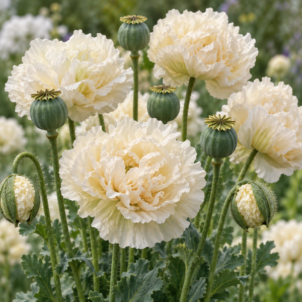 Klaproos Creme Paeony - Papaver somniferum Creme Paeony  100 zaden