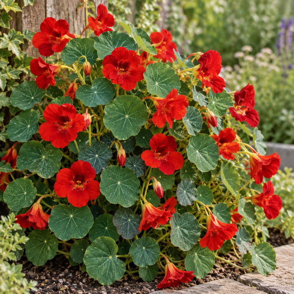 Oost Indische kers rood BIO - Tropaeolum majus Empress of India  12 zaden