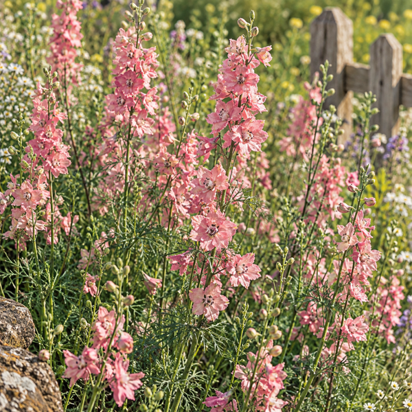 Ridderspoor zalmroze - Delphinium consolida Qis Rose 50 zaden