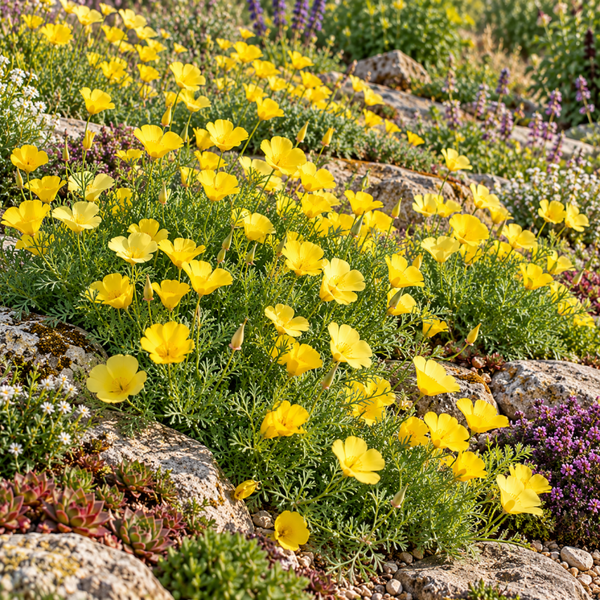 Slaapmutsje geel BIO - Eschscholzia caespitosa  100 zaden