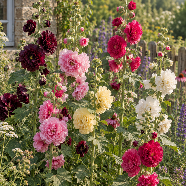Stokroos dubbel mix - Alcea rosea Charter`s Double mix  20 zaden