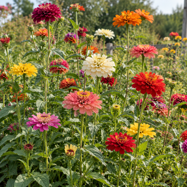 Zinnia Dahlia Flowered mix BIO - Zinnia elegans Dahlia Flowered mix  100 zaden