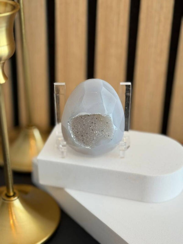 S Agaat Gepolijst met Kristallen