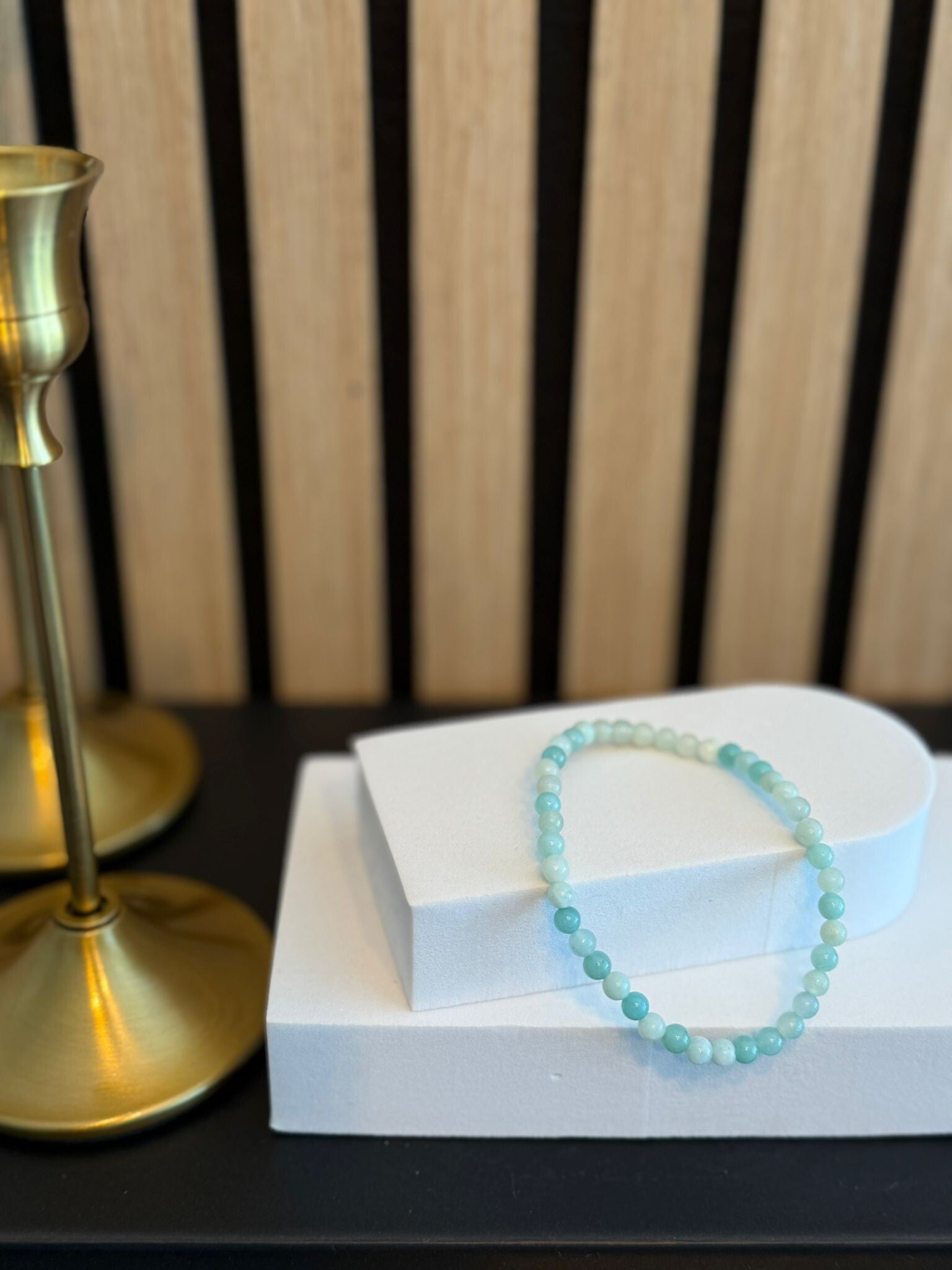 Kogelarmband 4mm Amazoniet