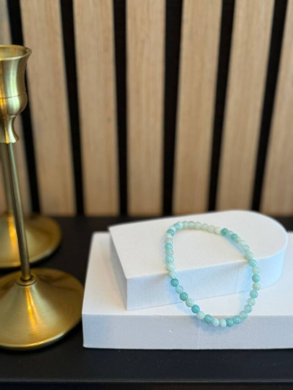 Kogelarmband 4mm Amazoniet