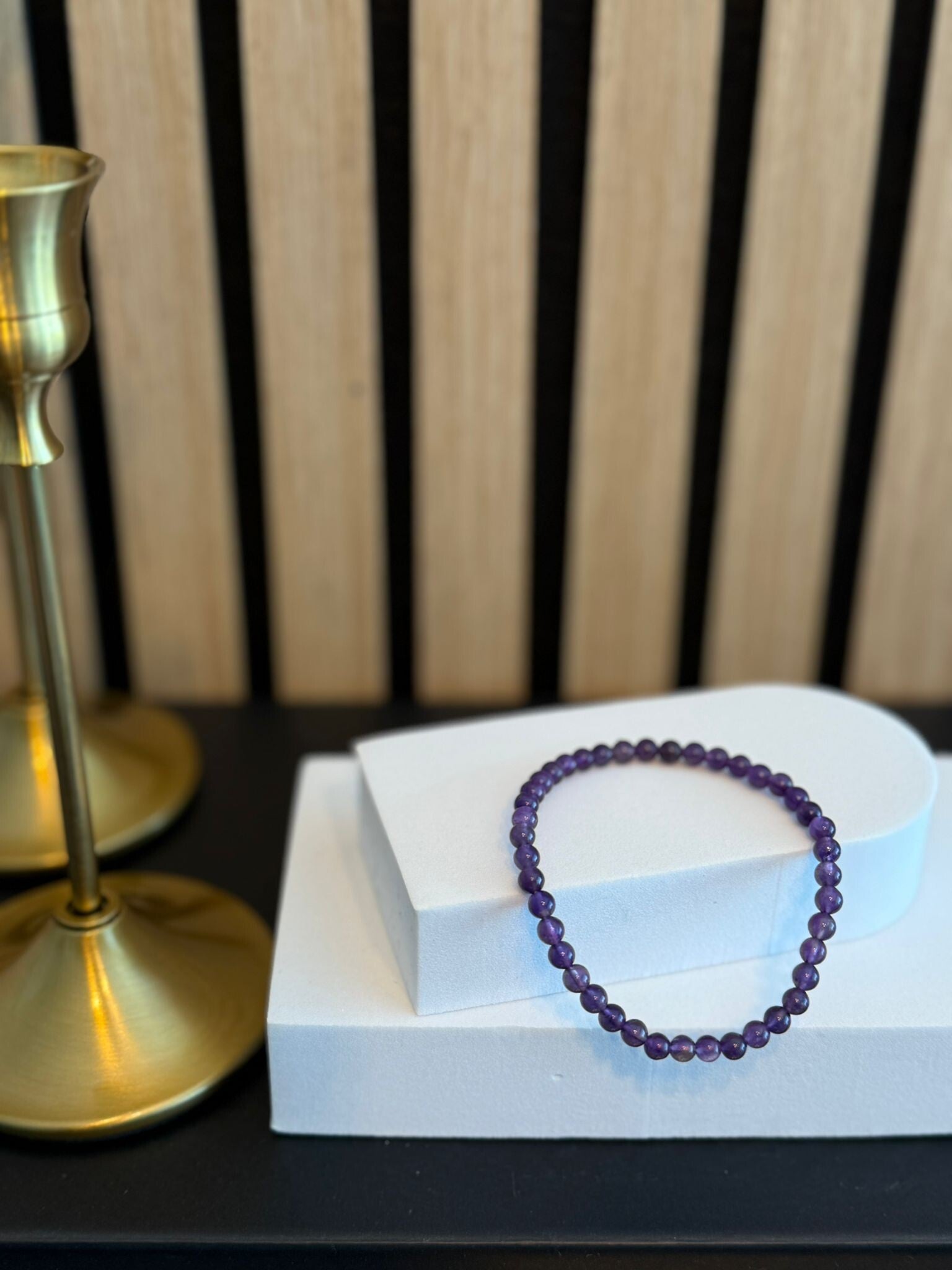 Kogelarmband 4/6mm Amethist
