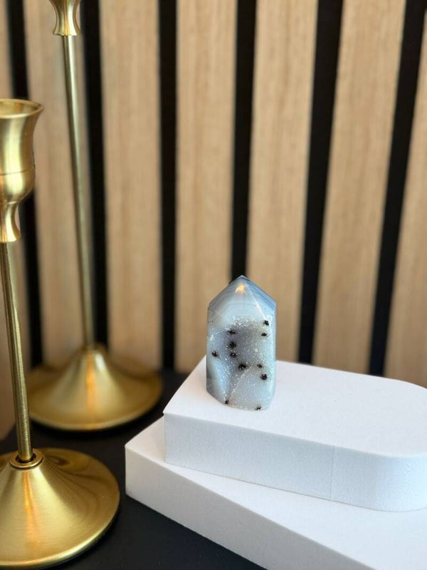Agaat met Druzy Toren