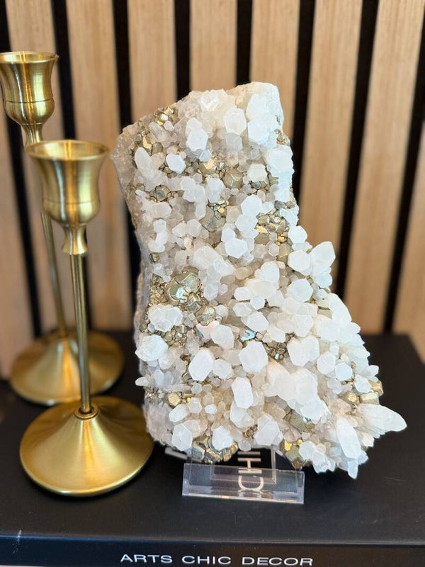 Pyriet met Bergkristal