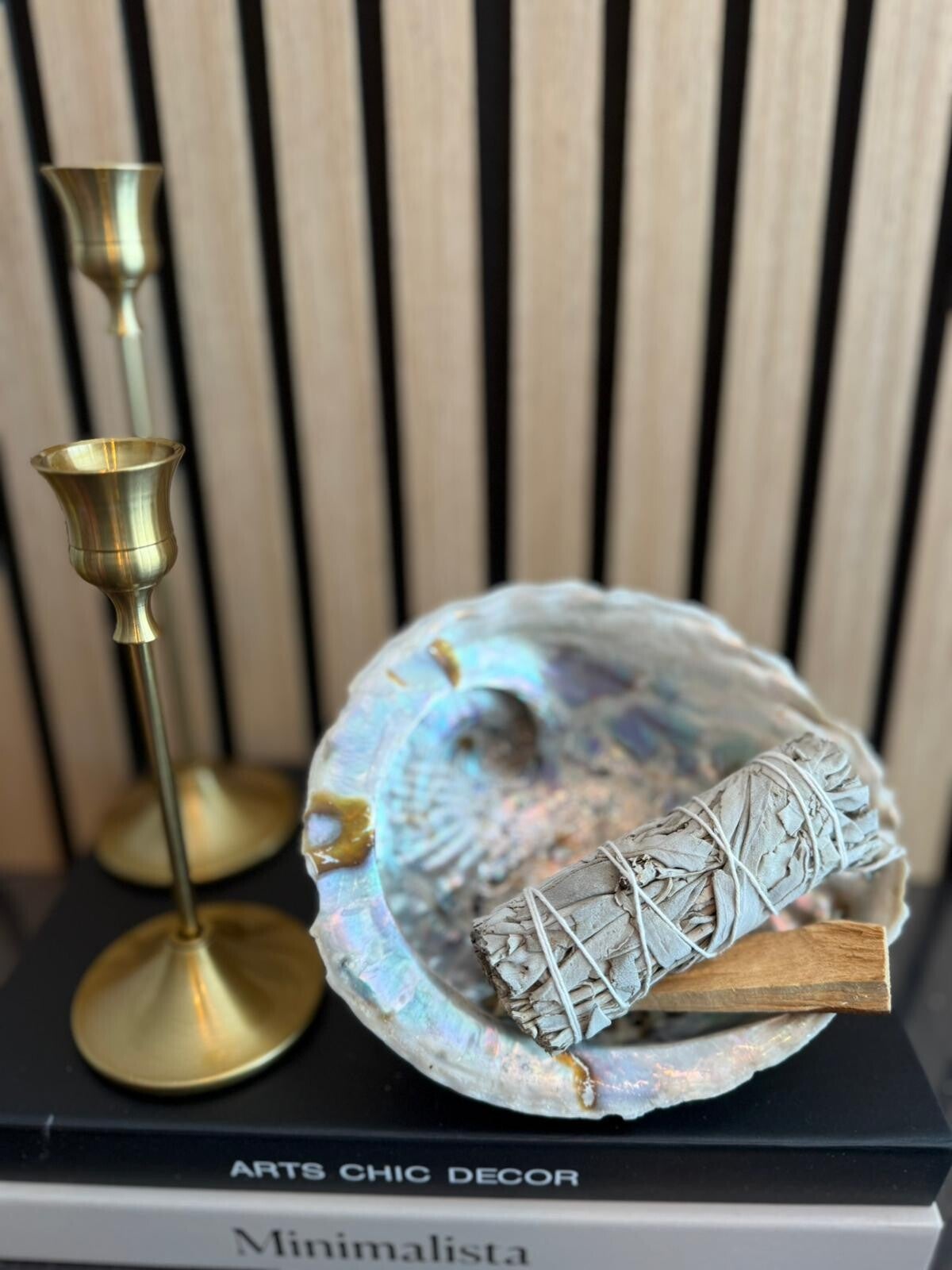 Huisreiniging Set – Grote Abalone Schelp, Witte Salie & Palo Santo