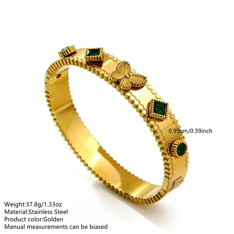 Brazalete acero inoxidable mas recubrimiento 18k