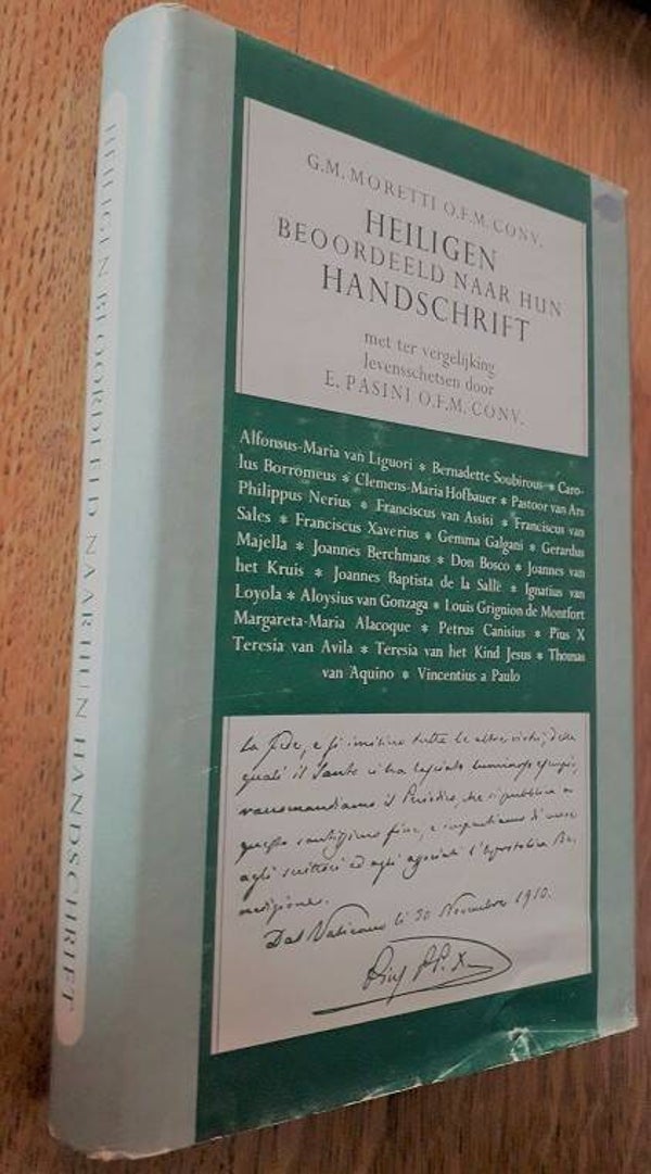 Moretti, Girolamo Maria -  Heiligen beoordeeld naar hun handschrift