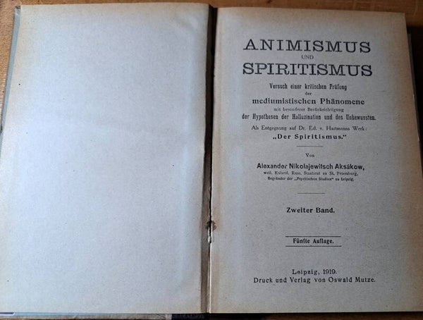 Aksakow, A.N. - Animismus und Spiritismus, Band 1 & 2