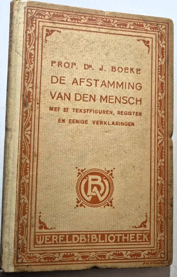 Boeke, J. - De afstamming van den mensch