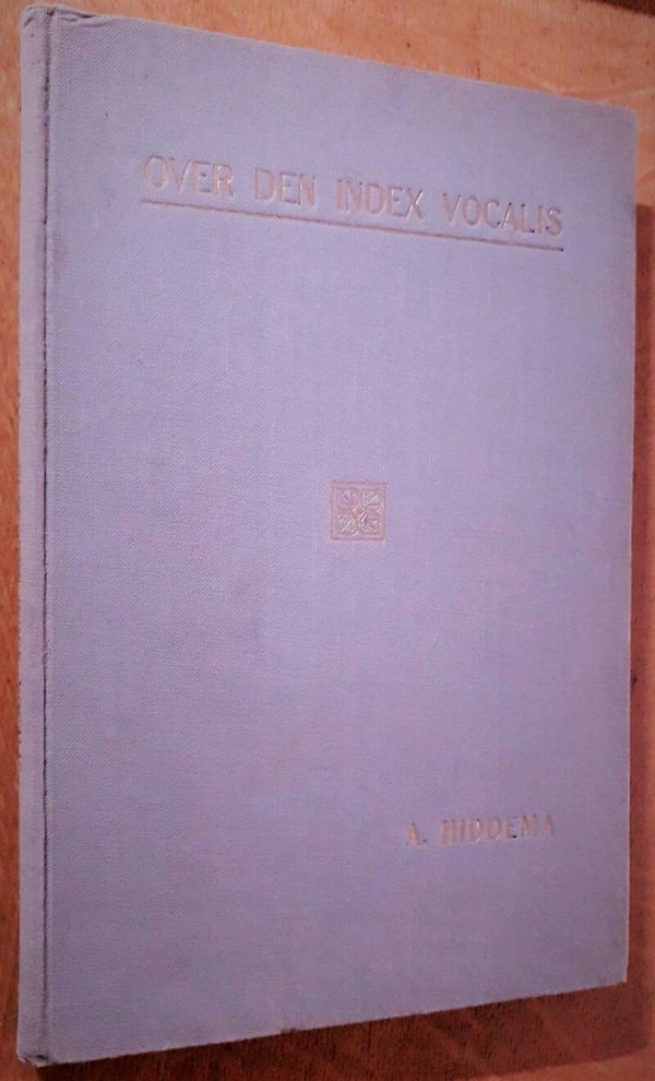 Hiddema, Abe - Over den index vocalis