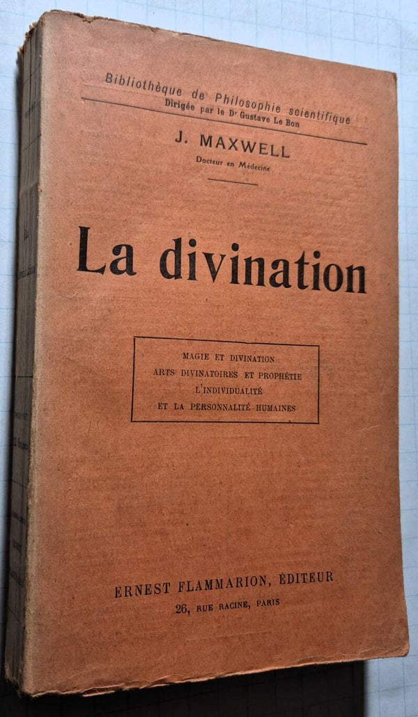 Maxwell, Joseph - La divination: Magie et divination