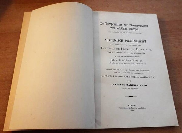 Ruijs, Johannes Marinus - De verspreiding der phanerogamen van arktisch Europa
