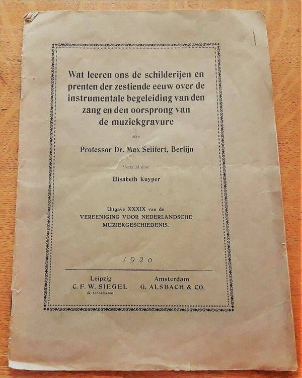 Seiffert, Max - Wat leeren ons de schilderijen etc.