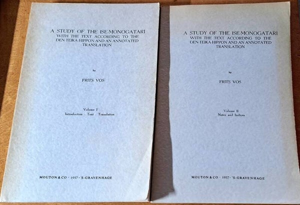 Vos, Frits - A study of the Ise-monogatari