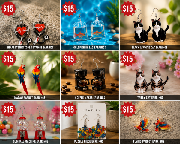 Assorted earrings