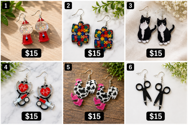 Assorted earrings