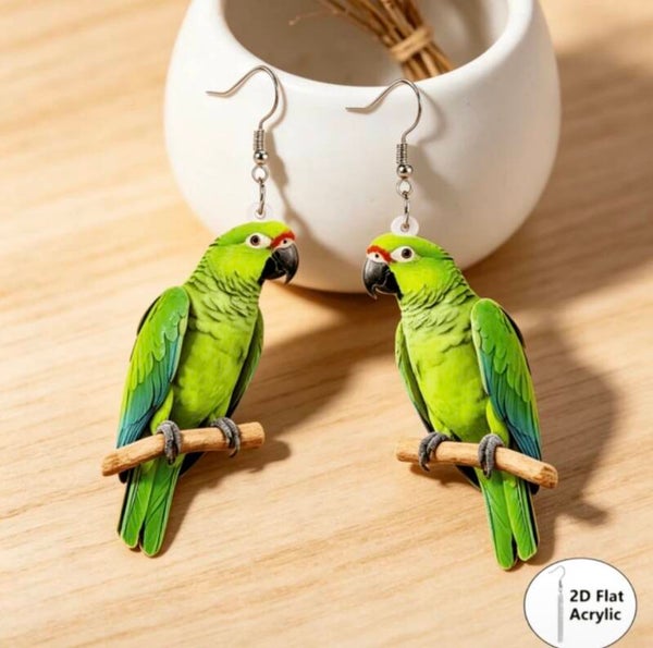 Parrot earrings