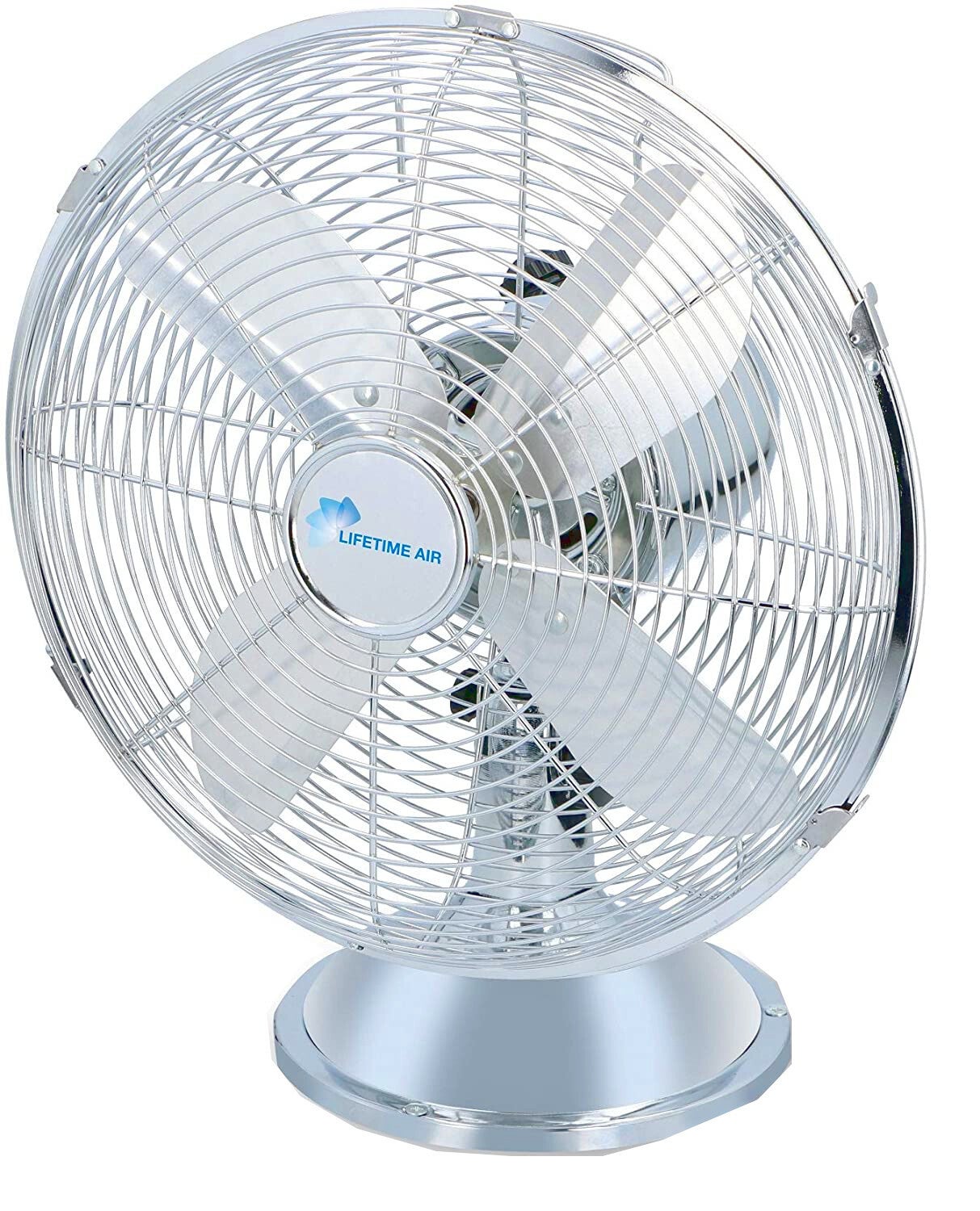 Lifetime Air tafelventilator 35W 30 cm staal zilver