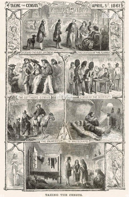 Taking the Census April 8th 1861
