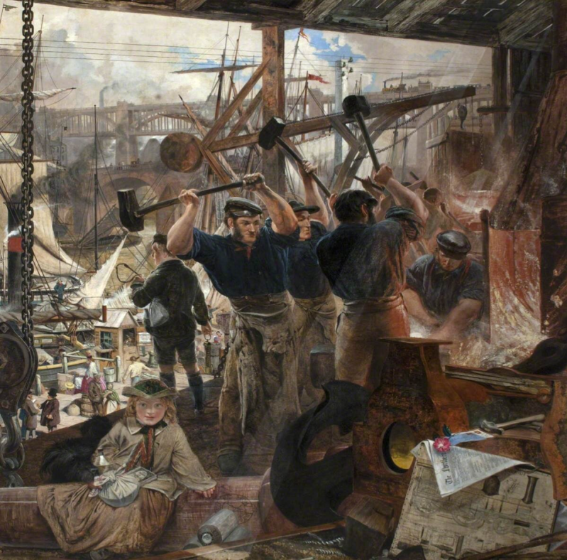'In the Nineteenth Century the Northumbrians Show the World What Can be Done with Iron and Coal' (1861) by William Bell Scott