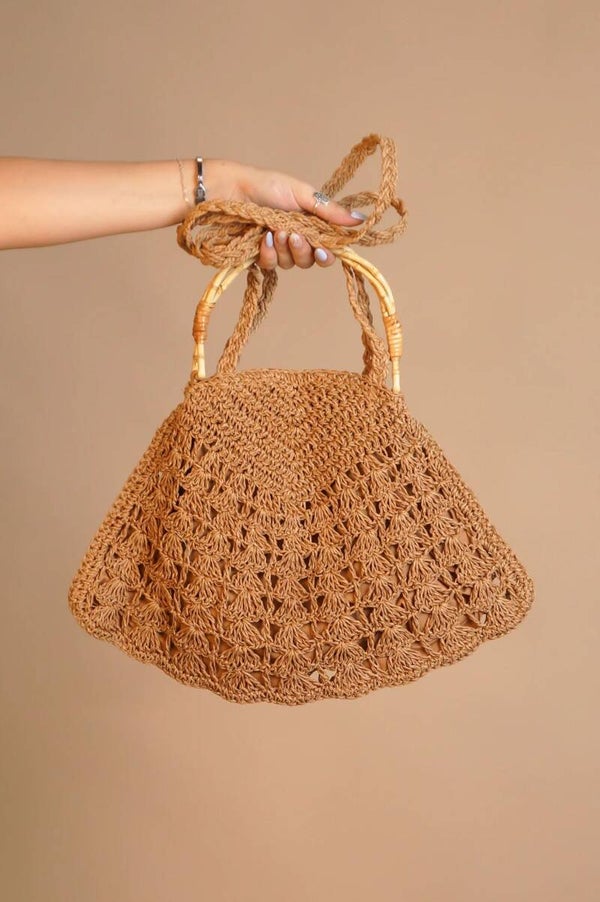 Brown Bamboo Purse