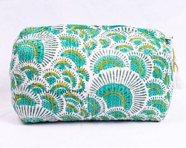 Toilettas - Wit/groen - Medium