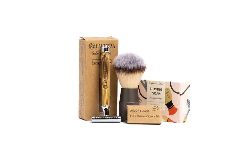 Safety Razor Starters Kit - Vegan Scheerkwast + Scheerzeep