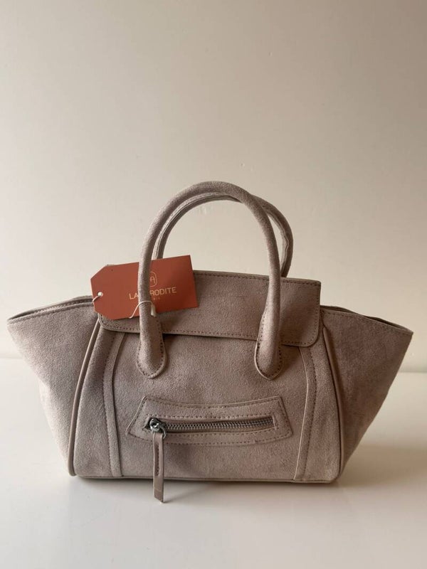 beige handtas