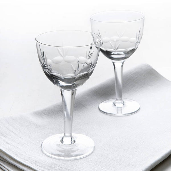 wijnglas vintage XL, geslepen kristal, 16,5cm