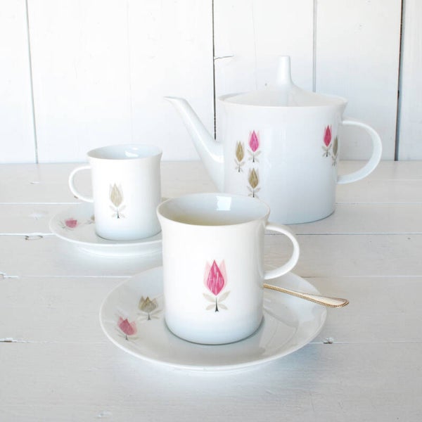 kop & schotel, 'Rosenthal', set 2 stuks,vintage