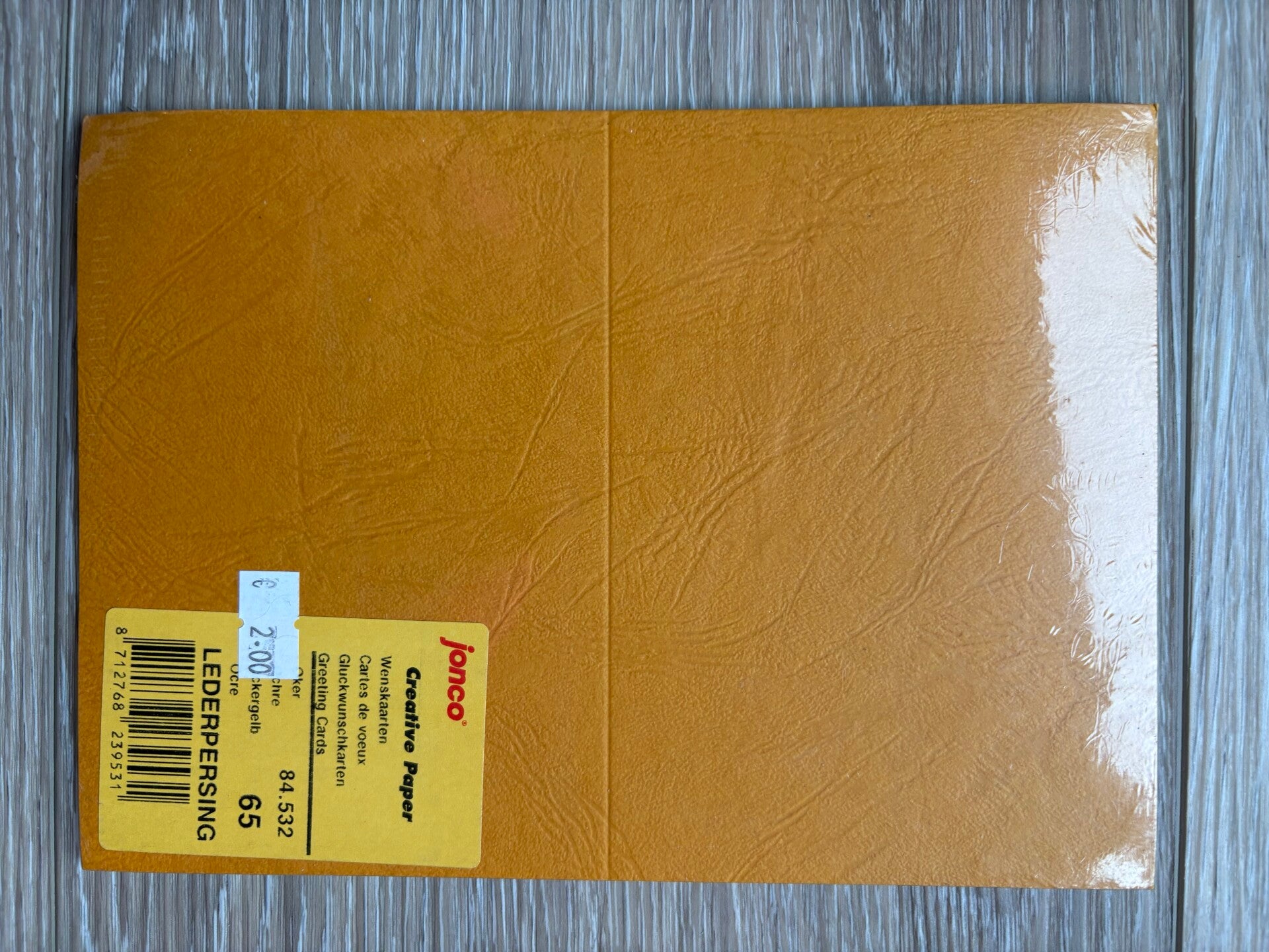 Wenskaarten lederlook