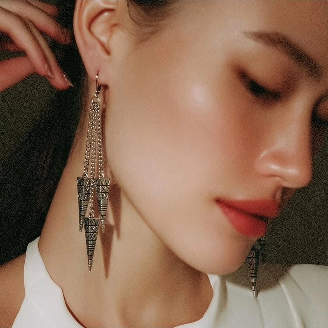 The Triad Blades Earrings