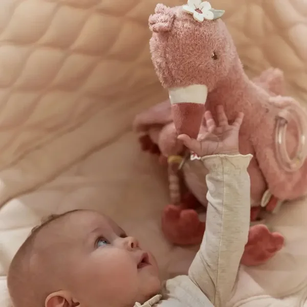 Little Dutch - Safari Friends - Activiteitenknuffel Flamingo