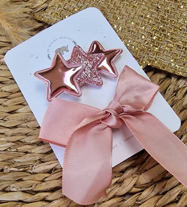 Haarspeldjes Kind - Roze /Ster