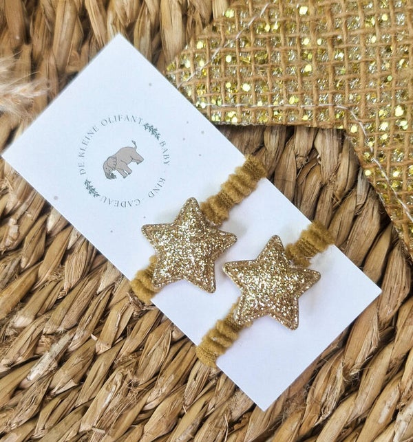 Haarelastiekjes Baby - Sterren /Glitter
