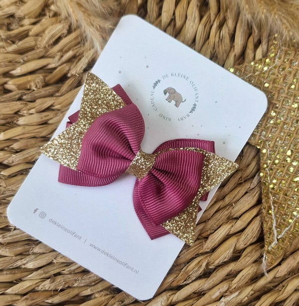 Haarspeldje Kind - Glitter/Strik