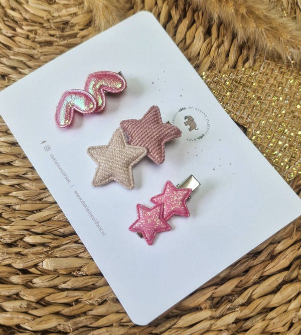 Haarspeldjes Baby - Glimmend / Roze