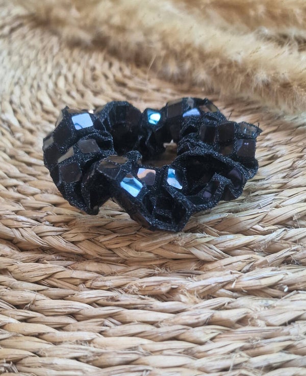 Scrunchie Kind - Pailletten/Zwart