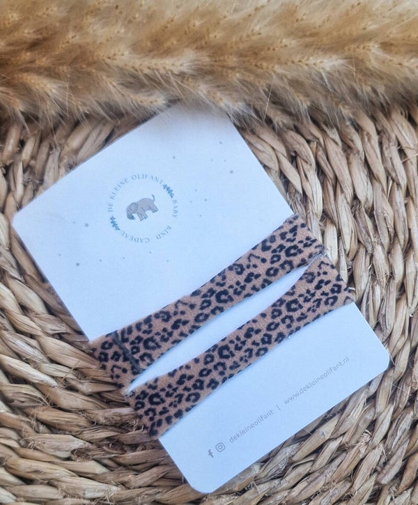 Haarelastiekjes Kind- Print/Bruin