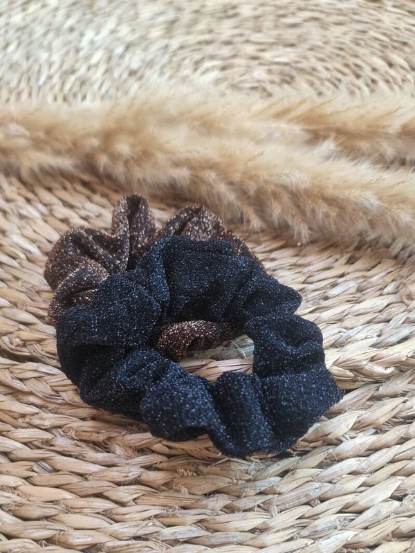 Scrunchie Kind - Glitter/Zwart