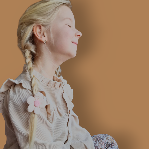 Haarelastiekjes Kind - Bloem - Licht Roze / Roze