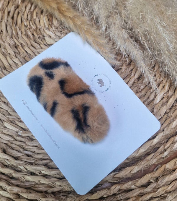 Basic Haarspeldjes Kind - Fluffy - Panter
