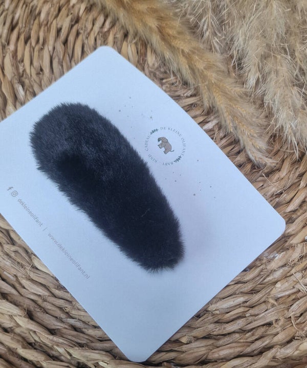 Basic Haarspeldje Kind - Fluffy - Zwart