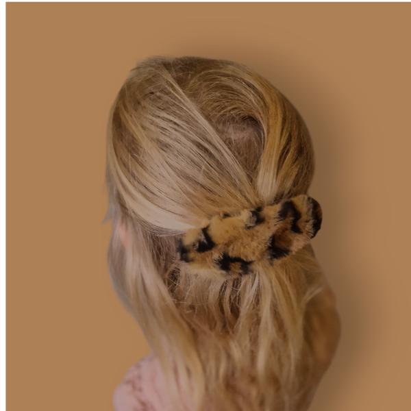 Haarspeld Groot Kind - Fluffy - Panterprint
