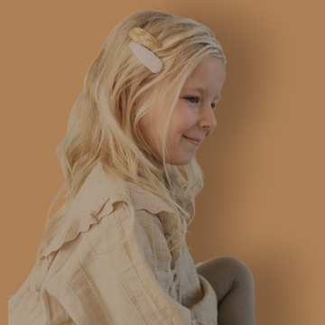 Basic Haarspeldjes Kind - Geel/Zwart - Panter/Bloemen