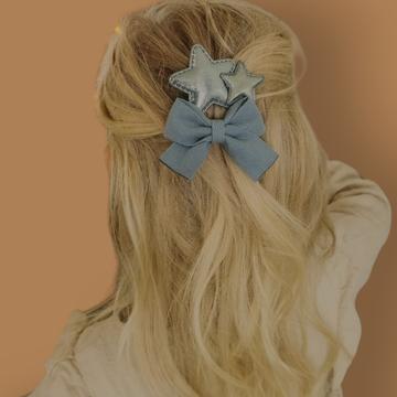 Haarspeldjes Kind - Blauw - Strik/Bloem